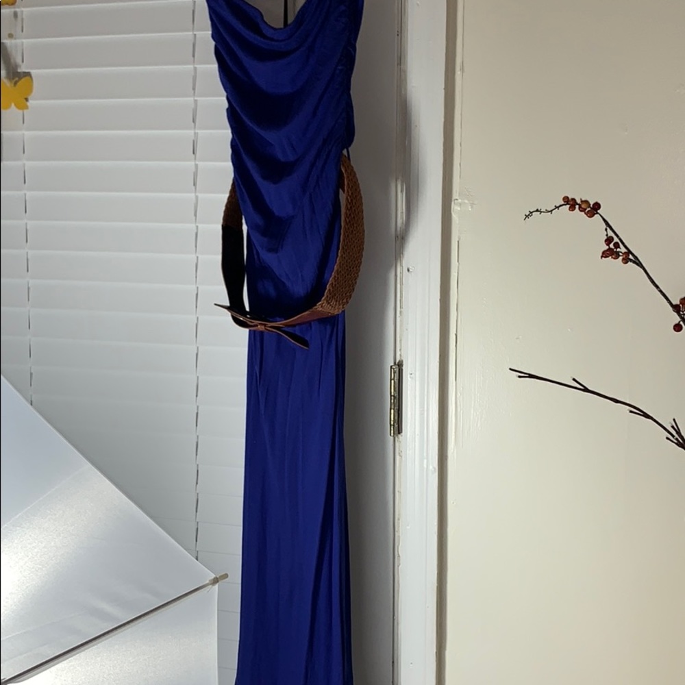 Long Halter Top Blue dress